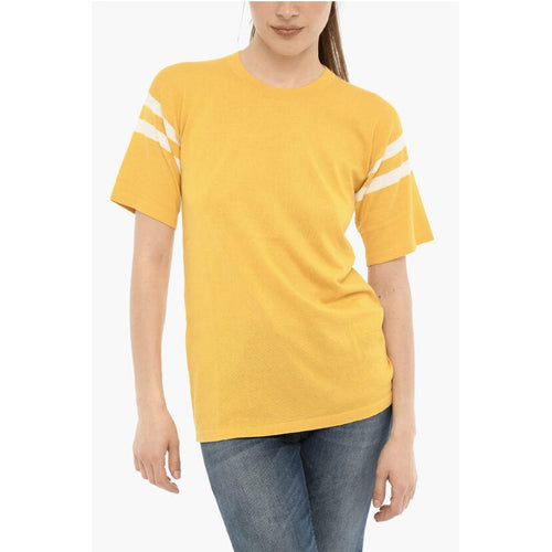 T-Shirt Cotton Crew-Neck With Contrasting Band