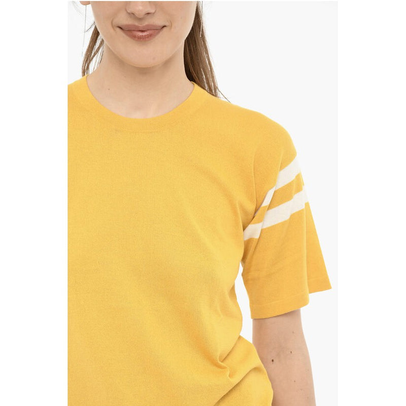 T-Shirt Cotton Crew-Neck With Contrasting Band