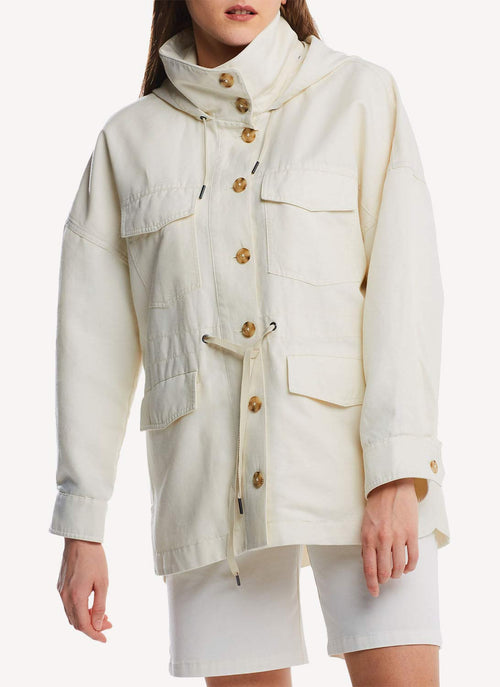 Gant - Veste En Coton Et Lin - Mystic White - Femme