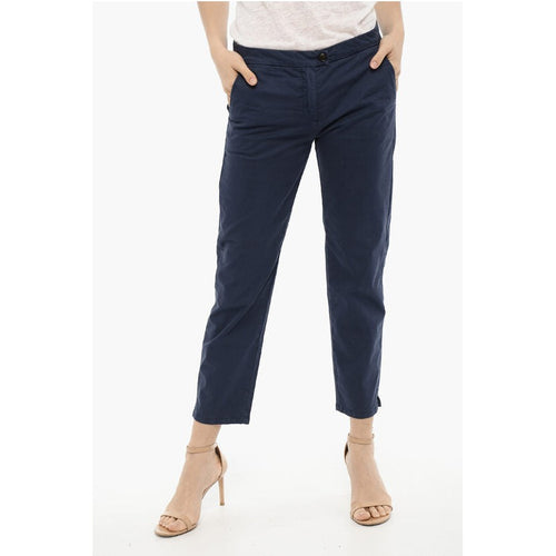 Cotton Strech Pants With Split Ankle