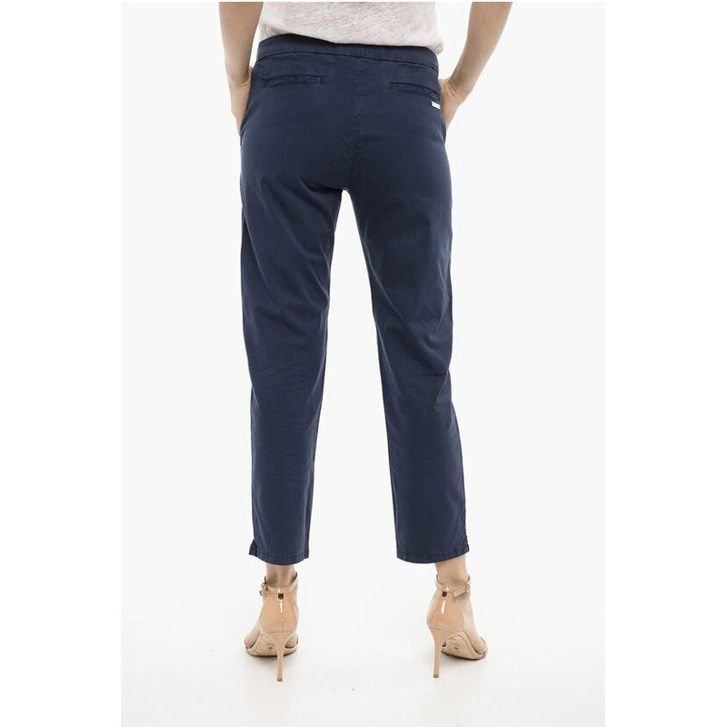 Cotton Strech Pants With Split Ankle