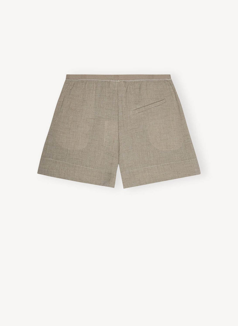 Ganni - Shorts - Verde - Mujer