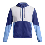 Legacy Windbreak Hooded Windbreaker - Sky Blue, White. - Man