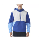 Legacy Windbreak Hooded Windbreaker - Sky Blue, White. - Man