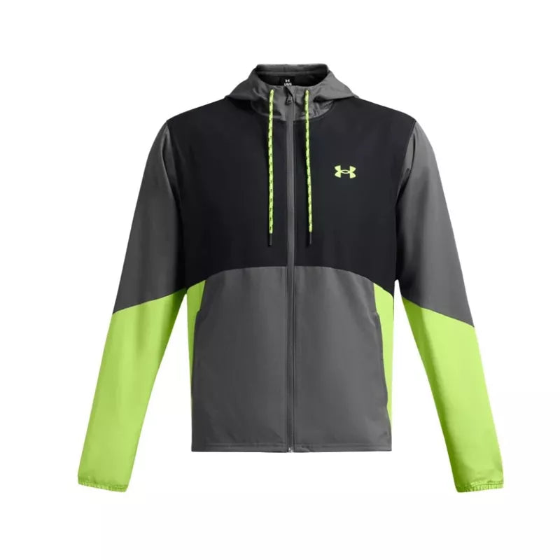 Coupe Vent À Capuche Legacy Windbreak - Gris Et Vert - Homme