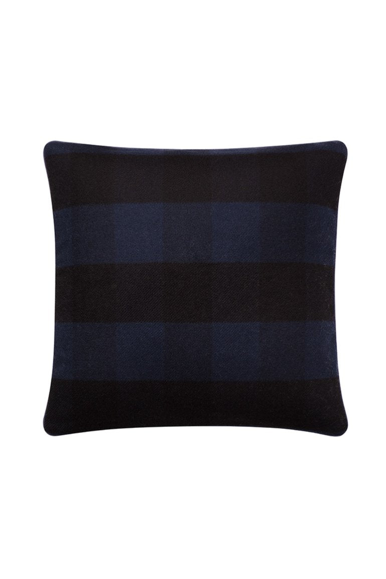 Coussin Grands Carreaux - Bleu / Noir