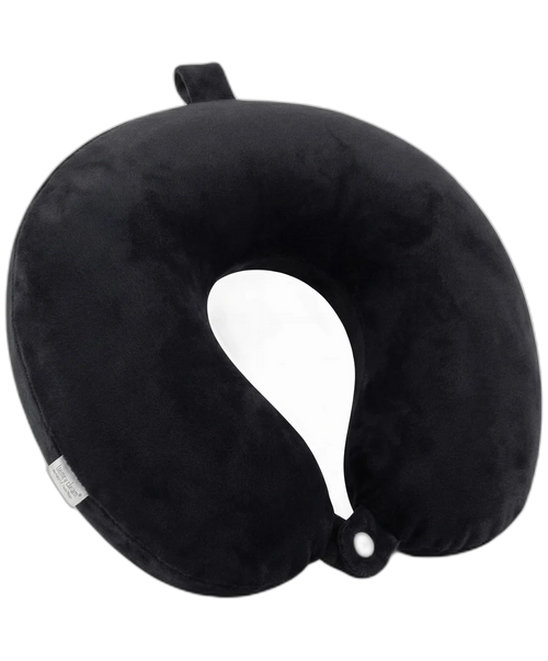 coussin nuque de voyage GYL noir mémoire de forme velours