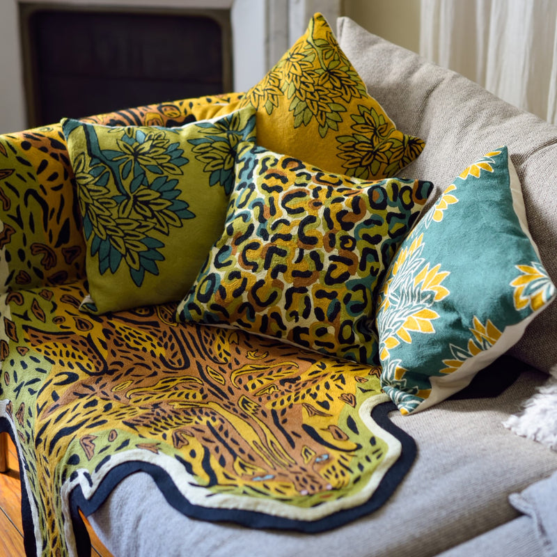 Victoria embroidered cushion