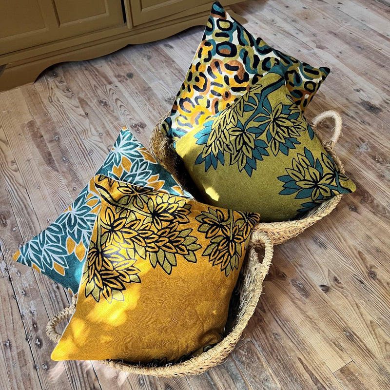 Victoria embroidered cushion