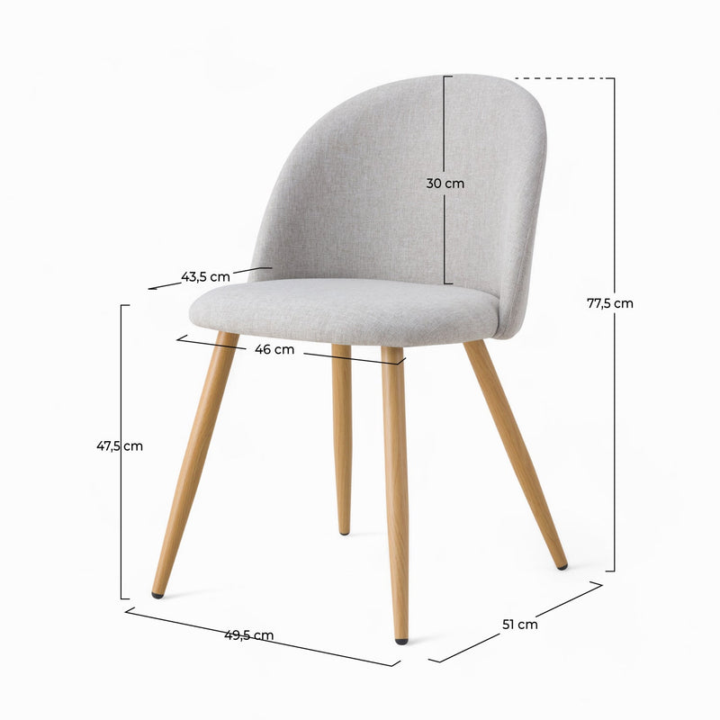 Set of 2 Cozy Chairs - Taupe
