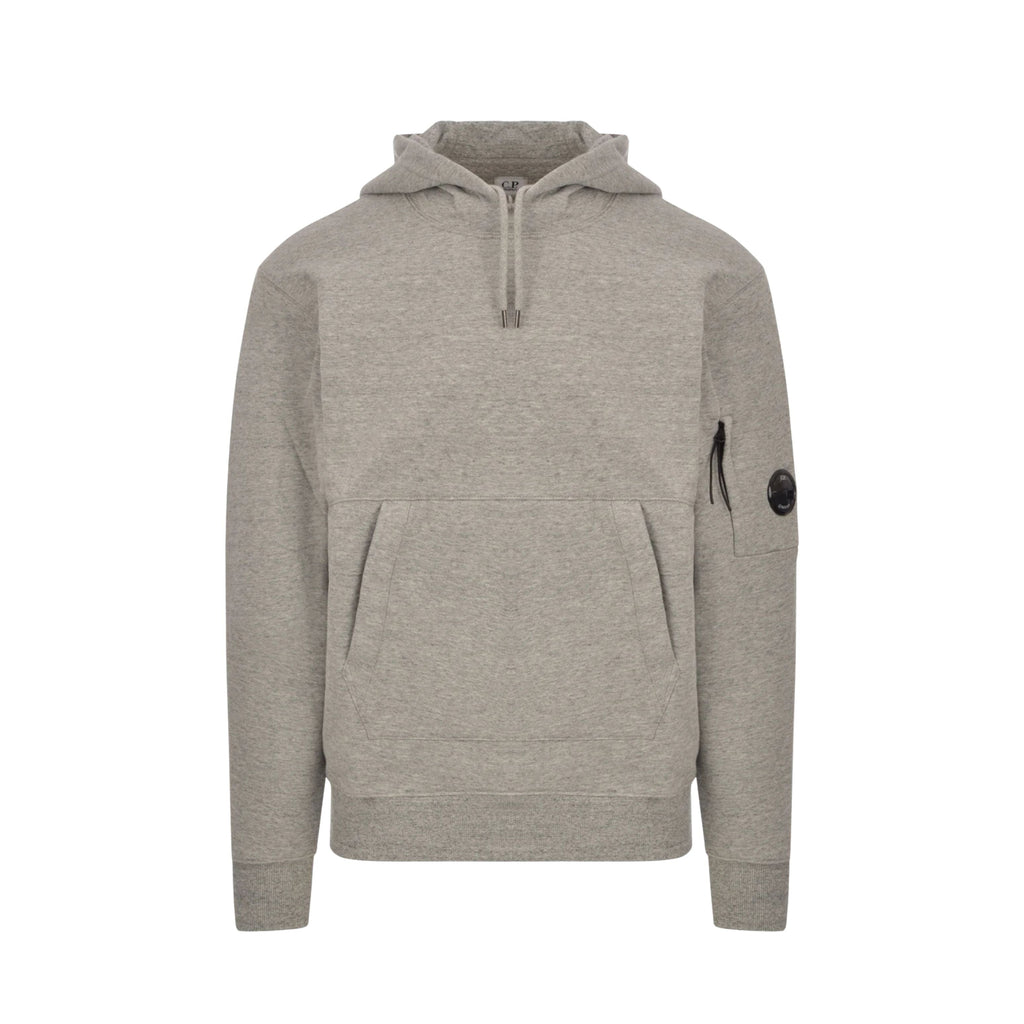 CP Company - Diagonal Fleece Lens Hoodie – Heather Gray