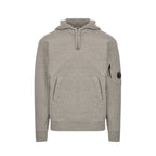 CP Company - Diagonal Fleece Lens Hoodie – Heather Gray