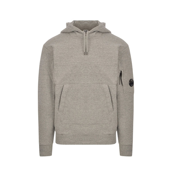 CP Company - Sudadera con capucha con lentes polares diagonales - Gris jaspeado