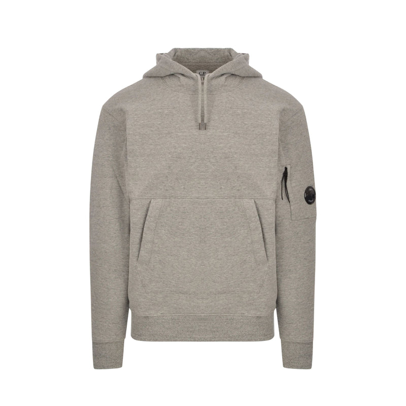 Sweat à Capuche Diagonal Fleece Lens – C.P. Company – Gris Chiné