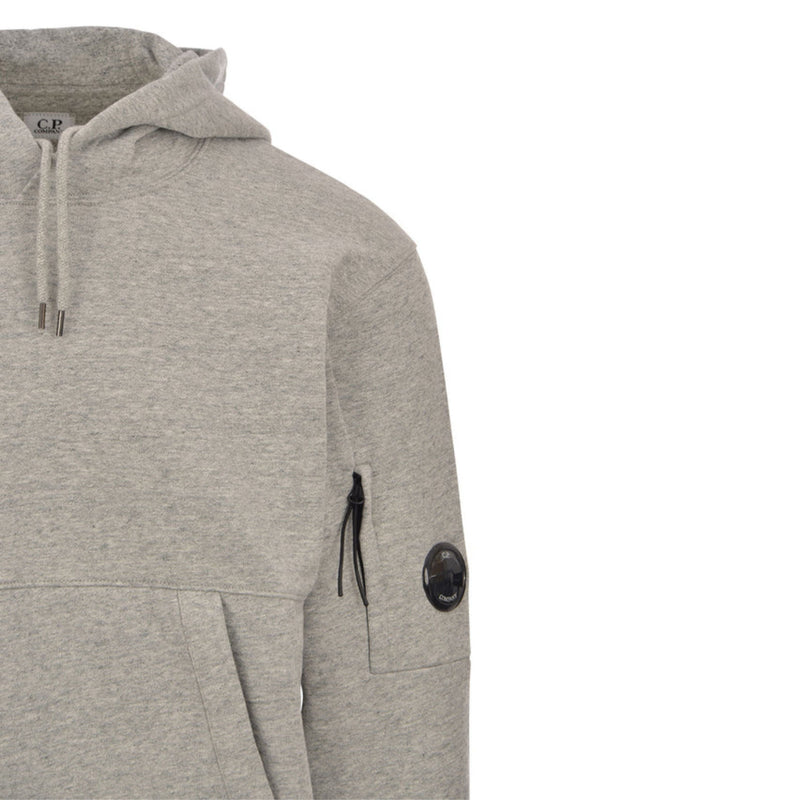 Sweat à Capuche Diagonal Fleece Lens – C.P. Company – Gris Chiné