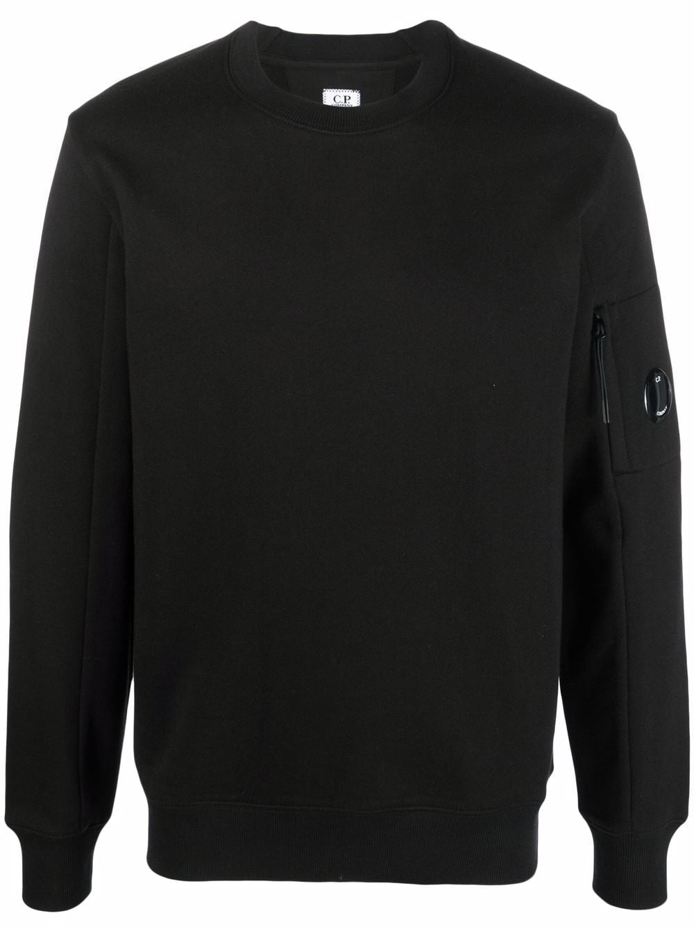 CP Company - Diagonal Raised Fleece Round Neck Sweatshirt – Black