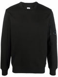 CP Company - Diagonal Raised Fleece Round Neck Sweatshirt – Black