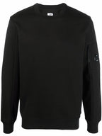 CP Company - Diagonal Raised Fleece Round Neck Sweatshirt – Black