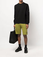 CP Company - Diagonal Raised Fleece Round Neck Sweatshirt – Black