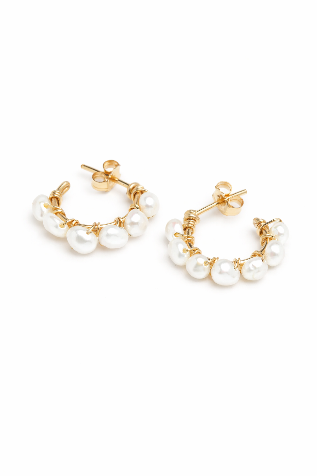 Petites Créoles Bouton - Perles De Culture