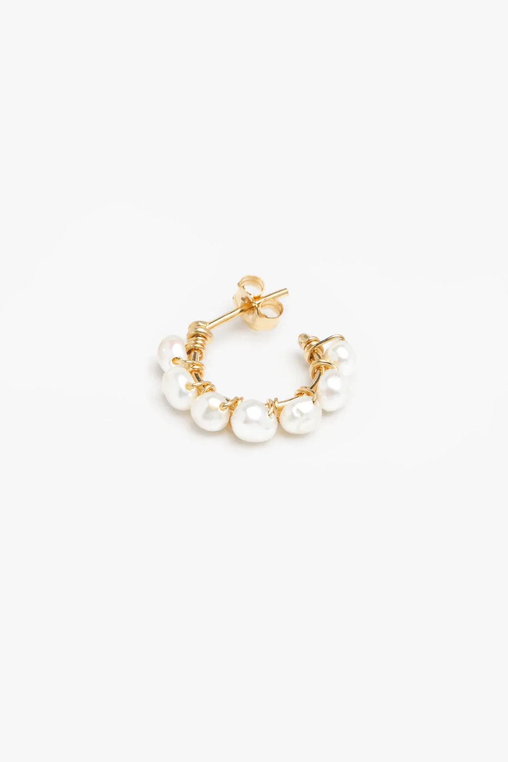 Petites Créoles Bouton - Perles De Culture