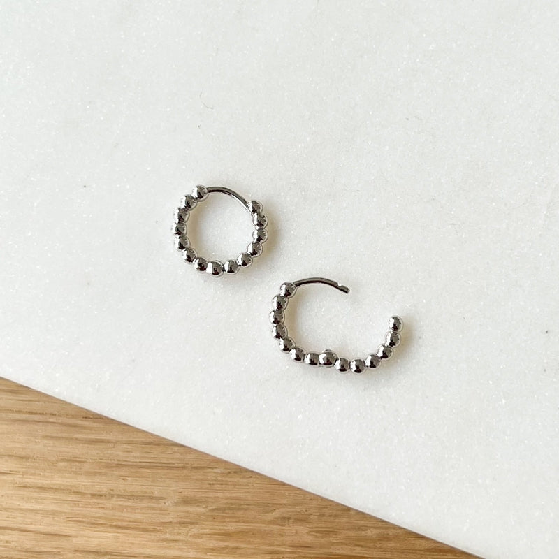 Pendientes mini aro “Lino” plata-Pendientes-instants-plaisirs-Instants Plaisirs • Joyas