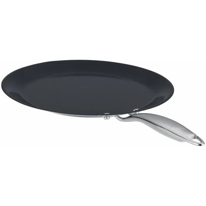 Crepera 28cm Revestimiento Cerámico - Acero Inoxidable - Base Encapsulada - Acero Inoxidable