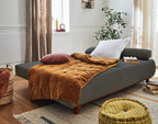 Cristal - 3-Seater Convertible Sofa with Storage Compartment - Corduroy - Dark Grey