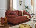 Cristal - 3-Seater Sofa Bed with Storage Compartment - Corduroy - Terracotta