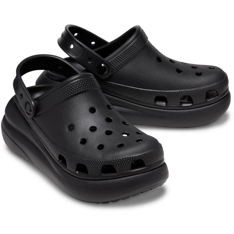 Crocs - Sabots Compensées Classic Crush Clog - Noir