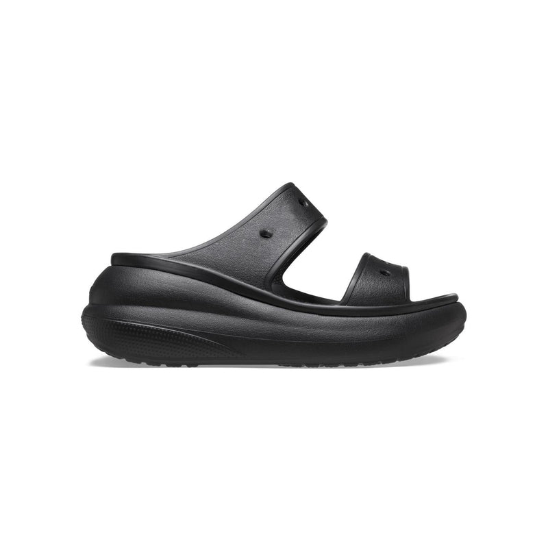 Crocs - Sandales Compensées Classic Crush - Noir