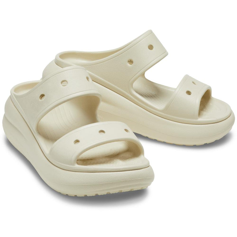 Crocs - Sandales Compensées Classic Crush - Blanc