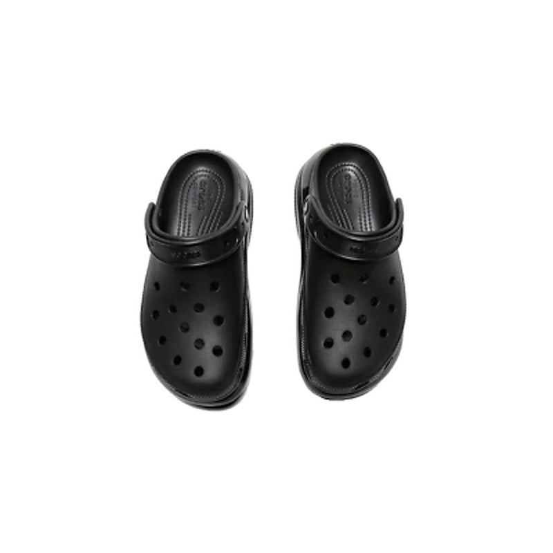 Crocs - Zuecos de cuña negros clásicos Mega Crush para mujer - Negro - Mujer