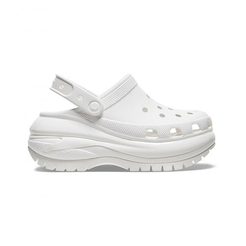 Crocs - Sabots Compensées Classic Mega Crush Clog - Blanc