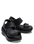 Crocs - Sandales Compensées Classic Mega Crush - Noir