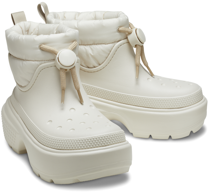 Crocs - Boots Stomp Puff Boot Stucco - Blanc - Femme