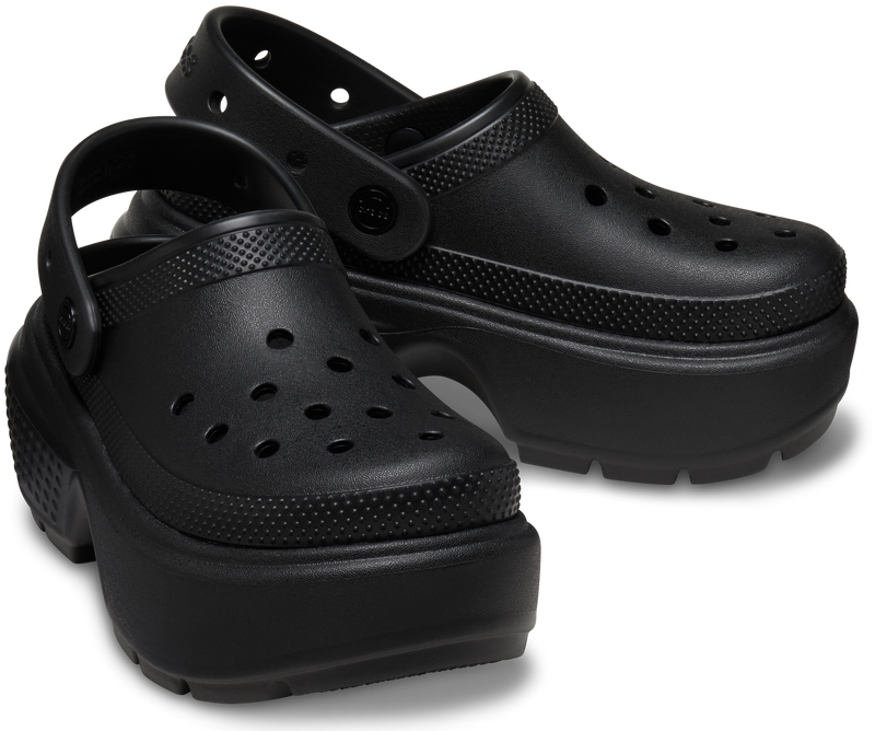 Crocs - Sabots Compensés Stomp Clog Blk - Noir