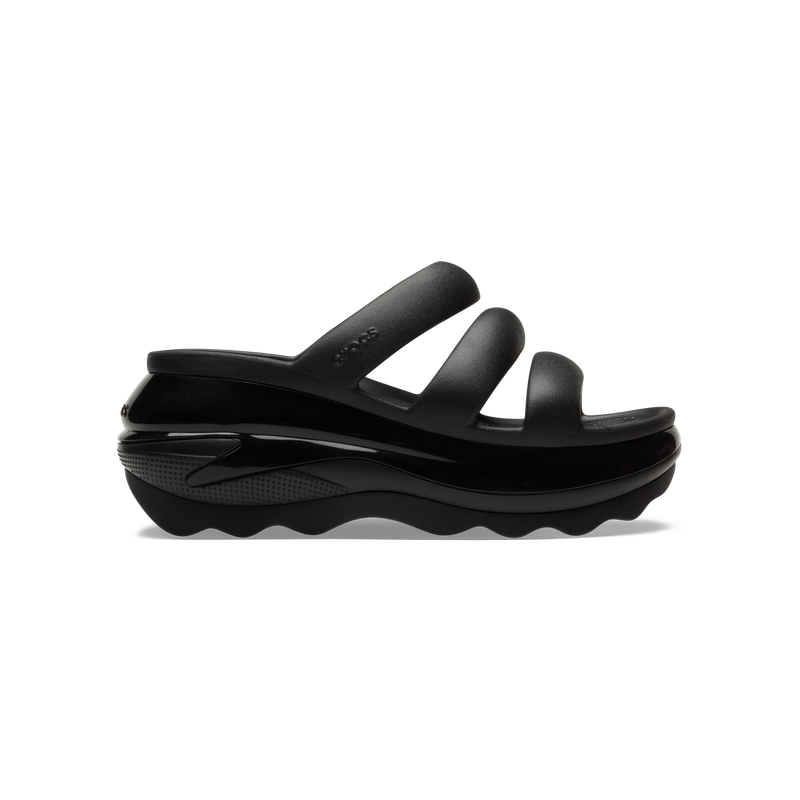 Crocs - Sandales Compensées Mega Crush Triple Strap Blk - Noir