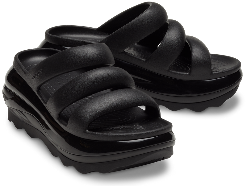 Crocs - Sandales Compensées Mega Crush Triple Strap Blk - Noir