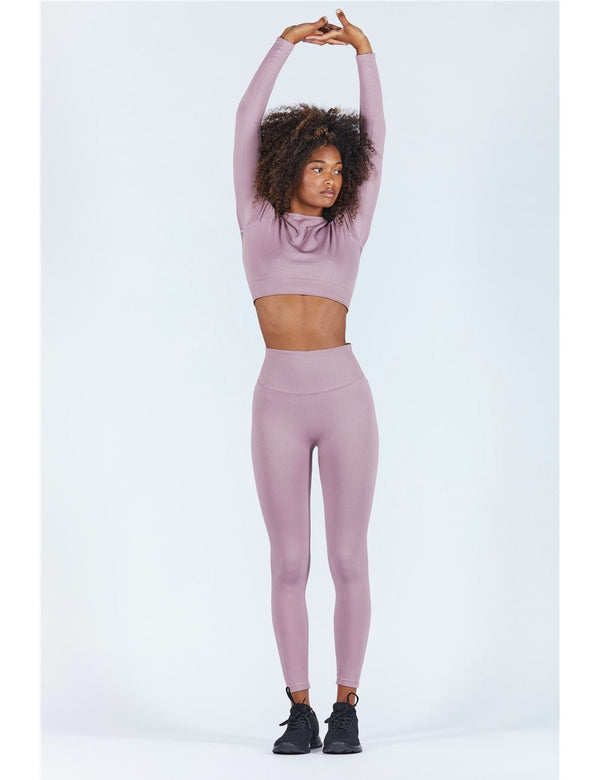Haut De Sport Femme Manche Longue lila