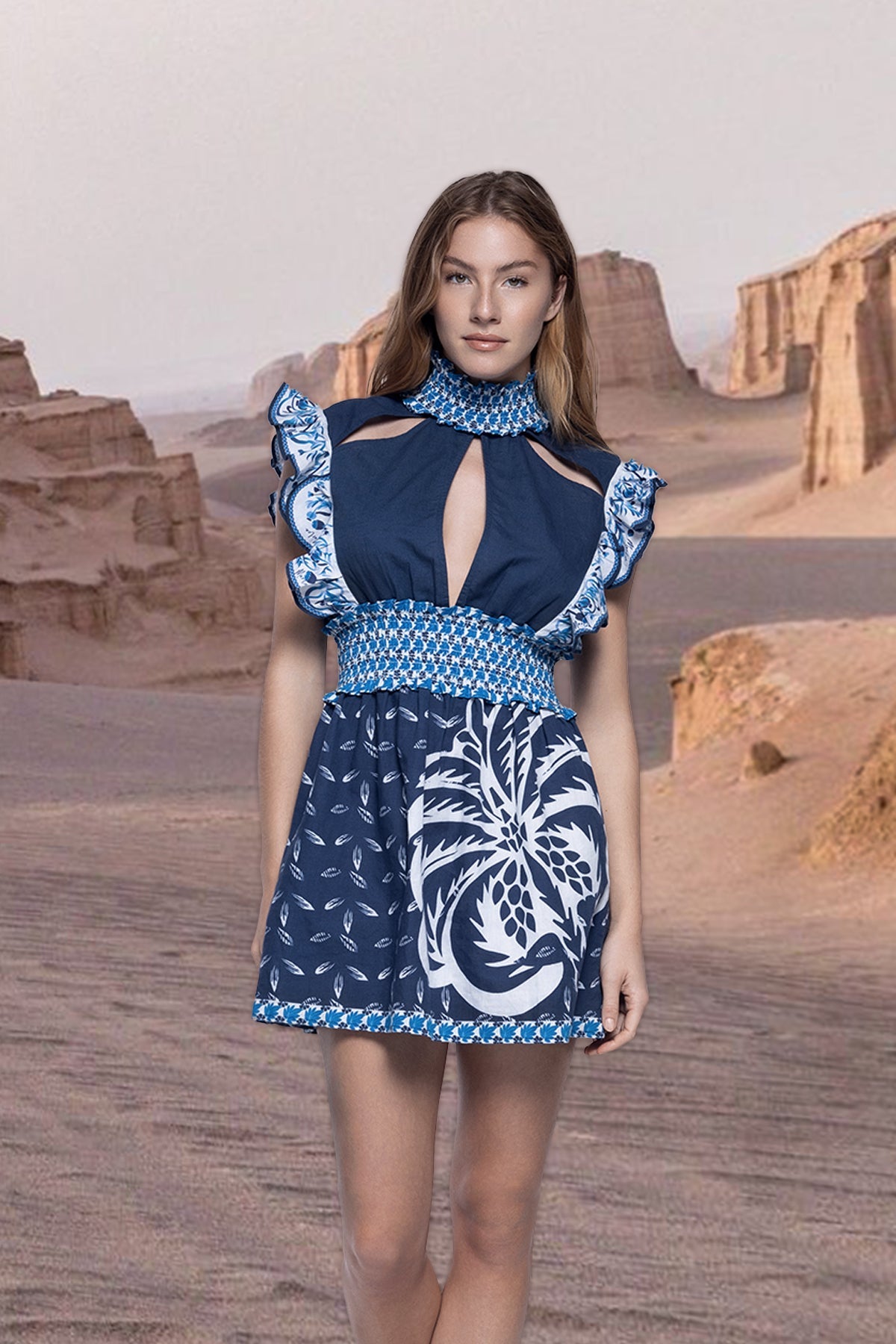 Vestido Cristal - Palmera Azul
