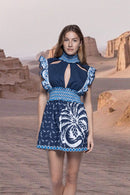 Robe Crystal - Blue Palm Tree