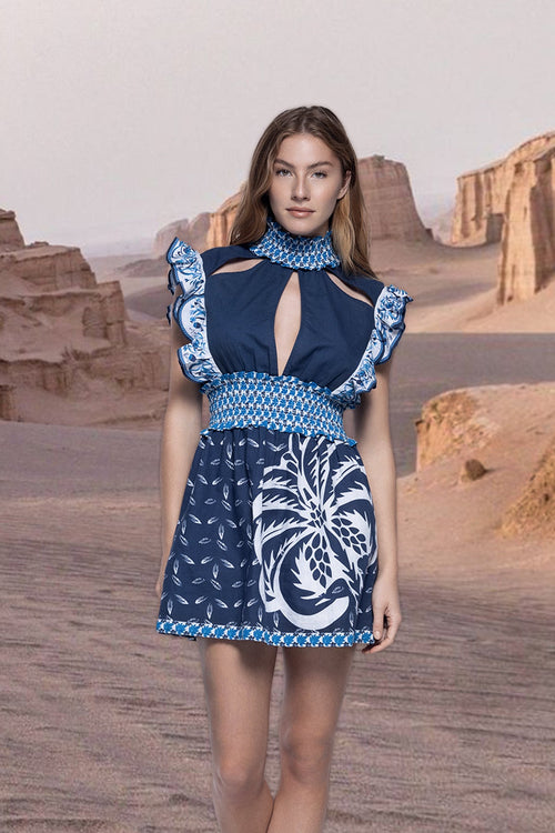 Robe Crystal - Blue Palm Tree