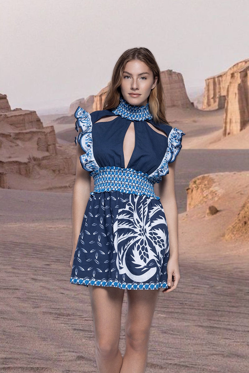 Robe Crystal - Blue Palm Tree