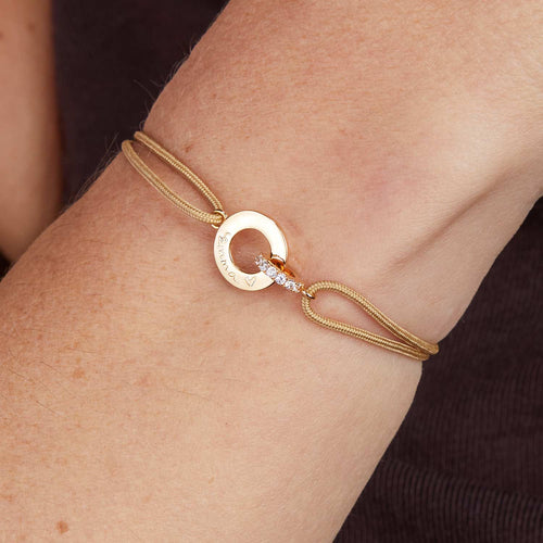 Bracelet Personnalisé Mini Anneaux Entrelacés Cristal