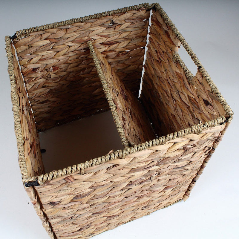 Cube De Rangement En Jacinthe D'Eau - Beige