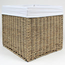 Cube De Rangement Pliable En Jonc De Mer - Beige