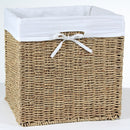 Cube De Rangement Pliable En Jonc De Mer - Beige