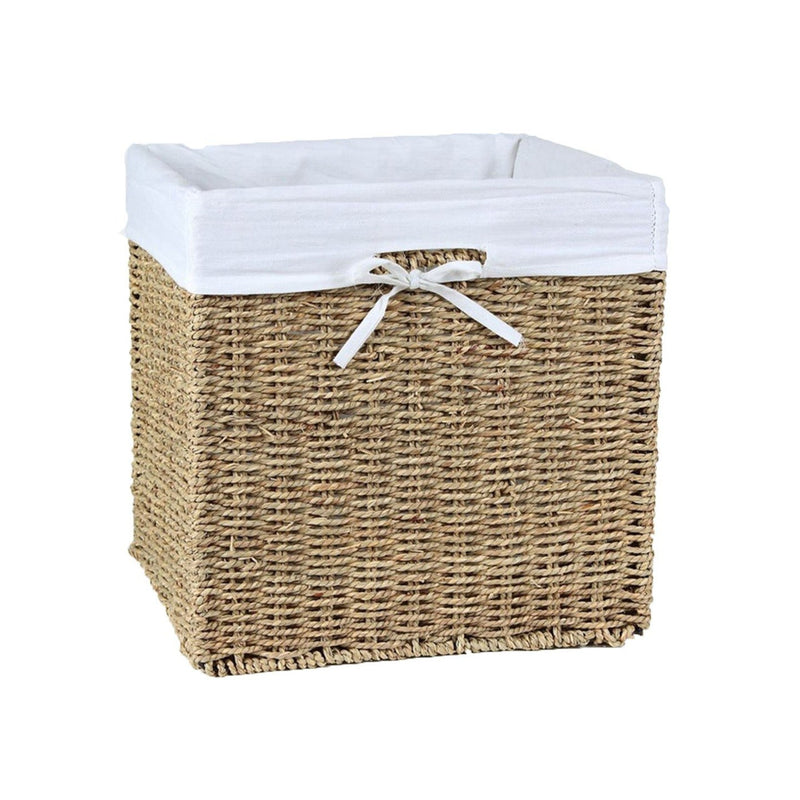 Cube De Rangement Pliable En Jonc De Mer - Beige