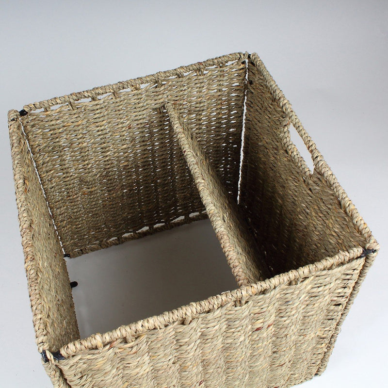 Cube De Rangement Pliable En Jonc De Mer - Beige